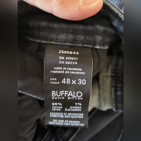 Buffalo Travis X Men's Blue Jeans, Size 48x30 - Picture 5 of 5